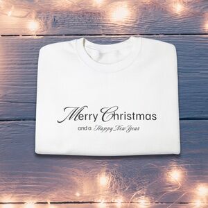 NWOT-Merry Christmas and A Happy New Year Sweatshirt, Bethlehem Star, Unisex Top